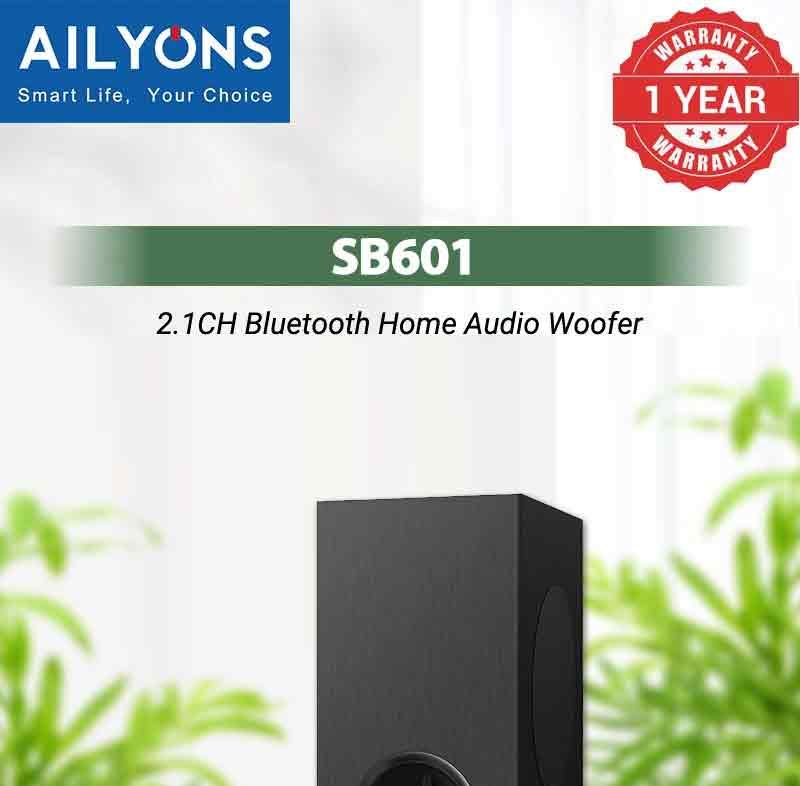 Ailyons SB-601 2.1CH Soundbar & Subwoofer System – 15000W PMPO Bluetooth Speaker