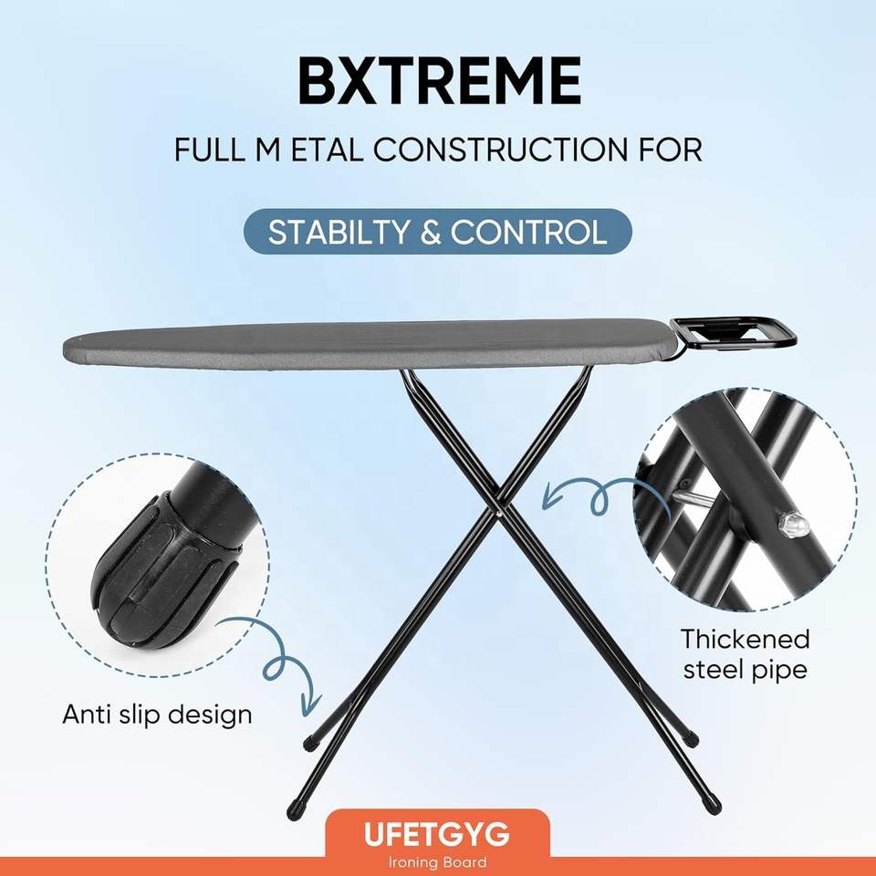 Joyful Foldable Ironing Board with 7 Adjustable Heights