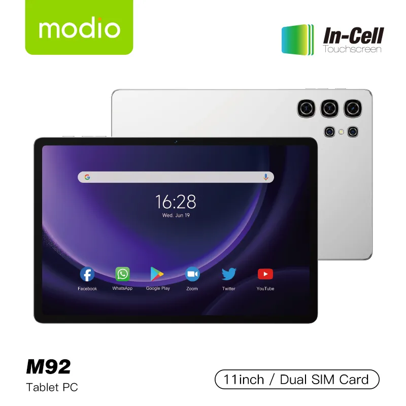 Modio M92 Tablet – 11-Inch Android 13, 16GB RAM, Dual SIM, with Keyboard & Case