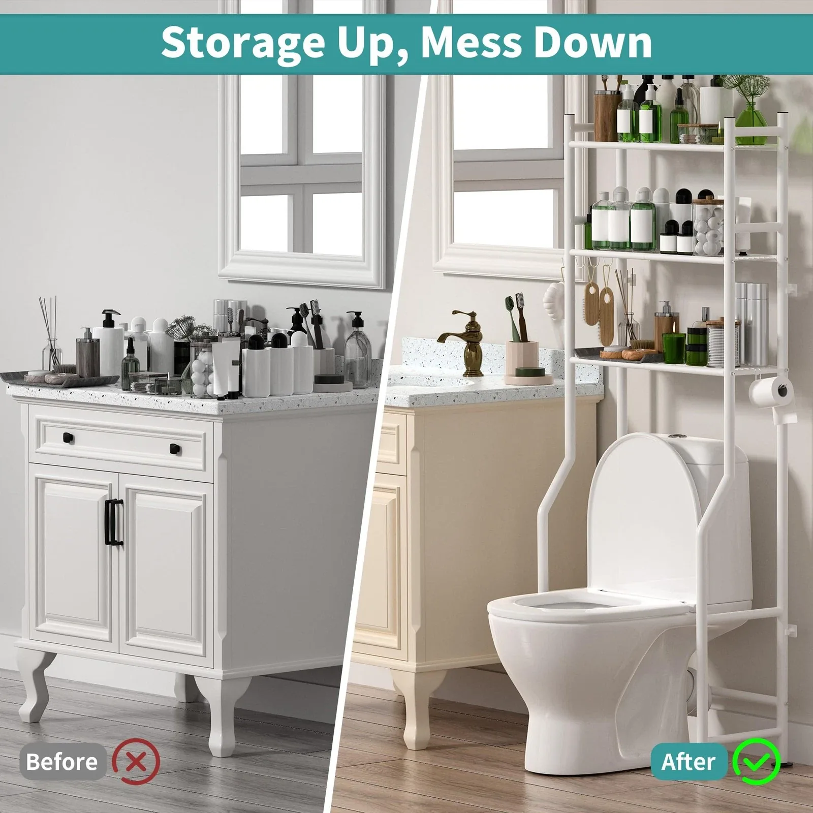 Over Toilet Rack Organizer